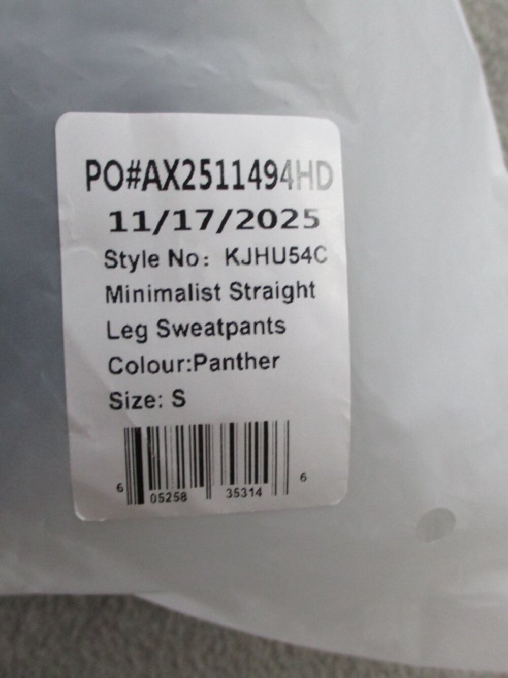Comfrt Sweatpants Womens Small Panther Print Gray Black Minimalist Straight Leg - Picture 12 of 13